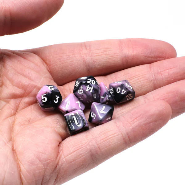 Die Hard Dice Critlings 7pc Mini RPG Set - Shadow Petal